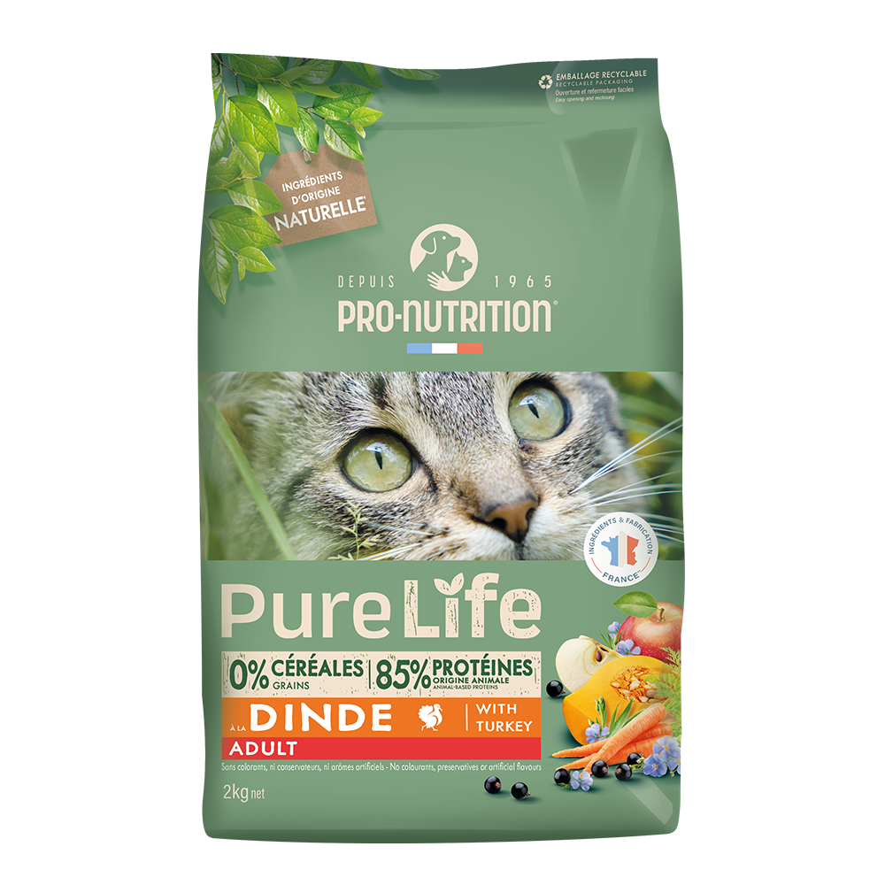 (향균삽 증정) 퓨어라이프 캣 어덜트 터키 그레인프리 저알러지 소화잘되는 고양이사료 34,000원