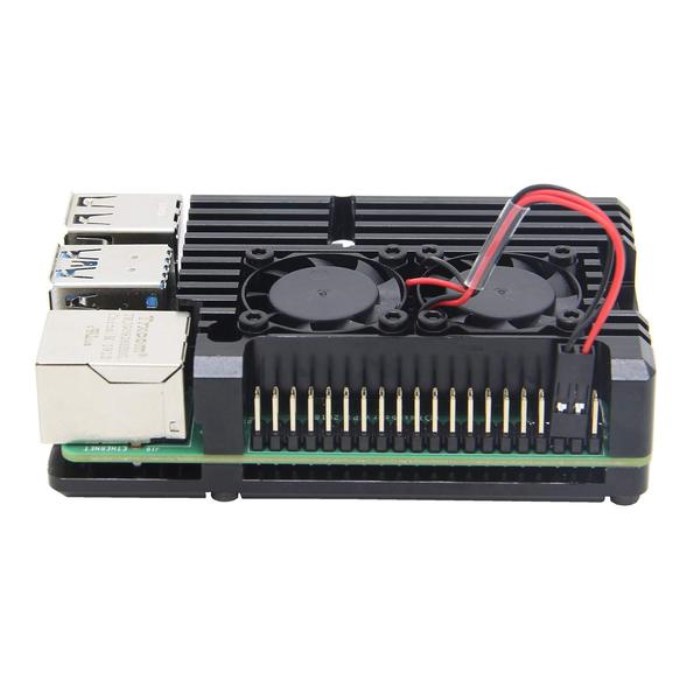 Raspberry Pi 4 Model B 용 냉각 듀얼 팬 Raspberry Pi 4 Armor 케이스, 1개 19,800원