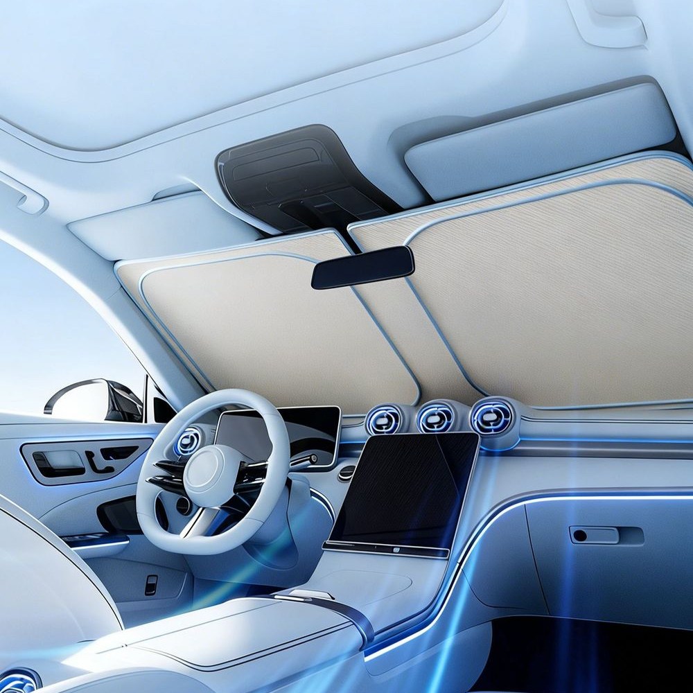 SEAMETAL 고급형 차량용 앞유리 원터치 햇빛가리개 양면 아이스 젤 자동차 선쉐이드, 1개, 파란색 18,900원