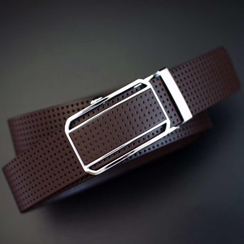 카시니 남성 벨트 이탈리아 천연 통가죽 원터치 자동 버클 정장 골프 스포츠 캐주얼 타입 (CSBTA201) <국내생산>, 브라운 42,500원