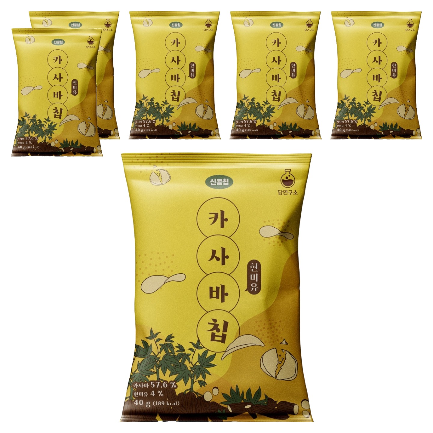 당연구소 현미유 카사바칩, 6개, 40g 14,280원