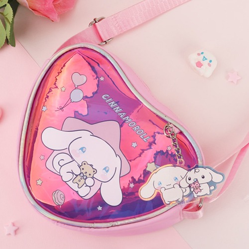 다자락 산리오친구들 시나모롤 하트 이타 크로스백 핑크CS 25,500원