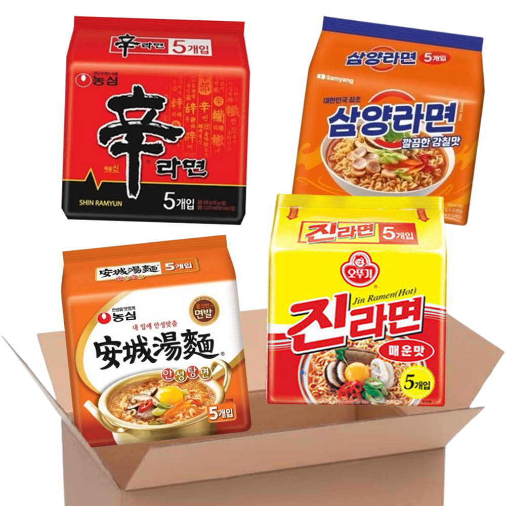 농심 신라면5+안성탕면5+오뚜기 진라면5+삼양라면5 16,590원