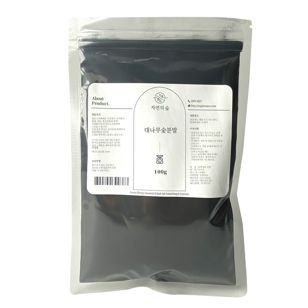 수제나라 자연의숲 대나무숯분말 대나무숯가루 천연분말, 대나무 숯분말, 100g, 1봉 3,300원