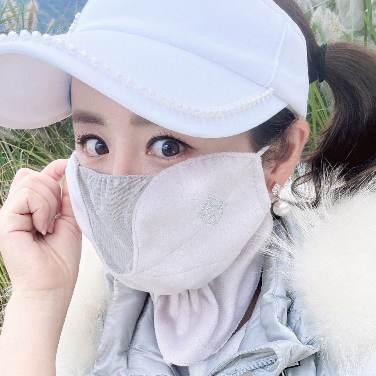 휴스토니 골프마스크 C4극세사 방한마스크 자외선차단 기모 스포츠마스크 파크골프 등산 자전거 겨울 여성 남성 공용 국산 본사 23,600원