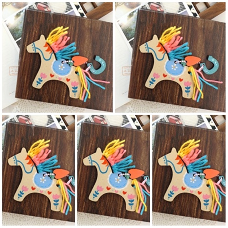 2026 말 키링 만들기 5세트 우드아트diy 병오년 붉은말 말해 행운 말 자개 말키링 18,000원