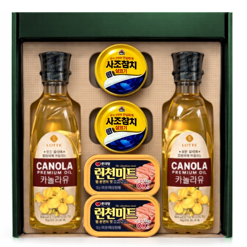 해표 백설 종합6호 설 명절 참치세트 캔햄 통조림 런천미트, 1세트 15,000원