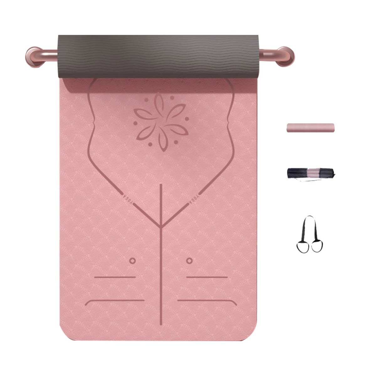 Tooliva 두꺼운 TPE 요가매트 미끄럼방지 홈트 냄새없는 운동 매트 필라테스 매트 실내 운동 매트, 1개, 핑크 30,800원