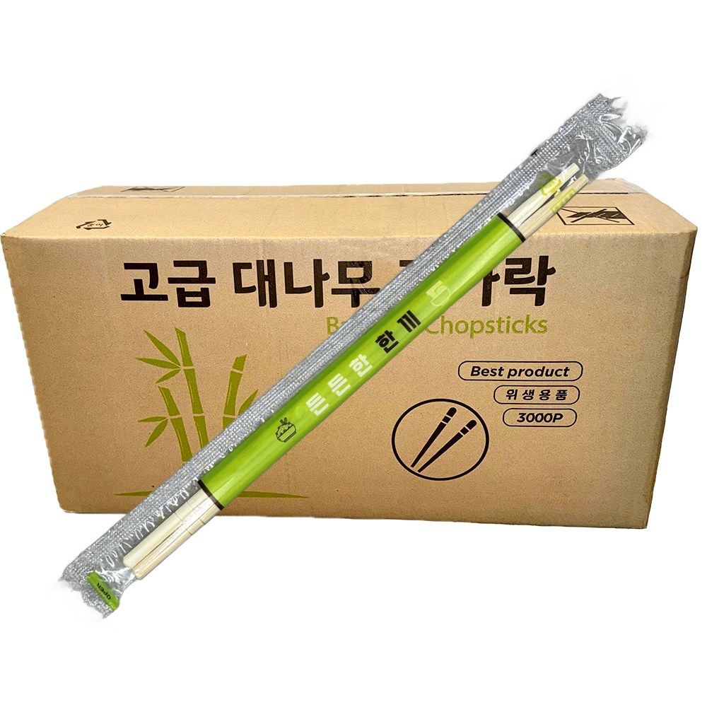 일회용 개별포장 고급 대나무 젓가락 3000개 1박스 100개씩 소분 포장, 1박스, 3000개 28,010원