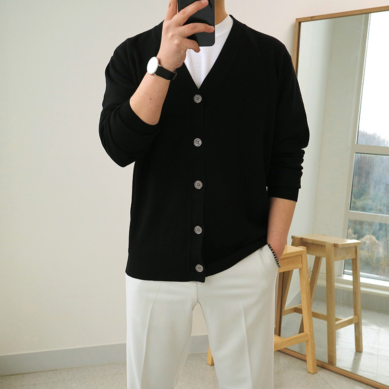 [맨즈북] 봄 캐시미어 남자 워셔블 가디건 니트 머슬핏 파스텔톤(세탁기 사용가능) 31,800원