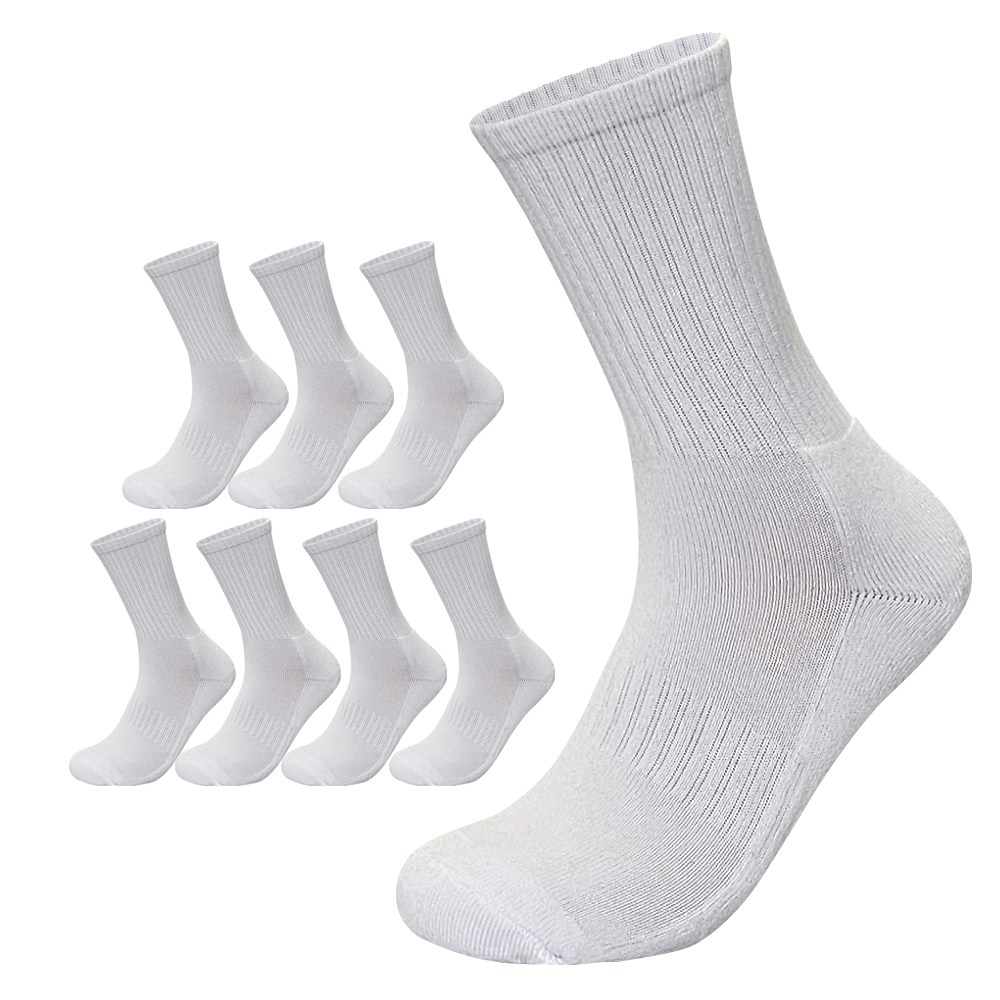 프레리 8켤레 두꺼운 무지쿠션 장목 등산 스포츠양말, 화이트, 8개 17,900원