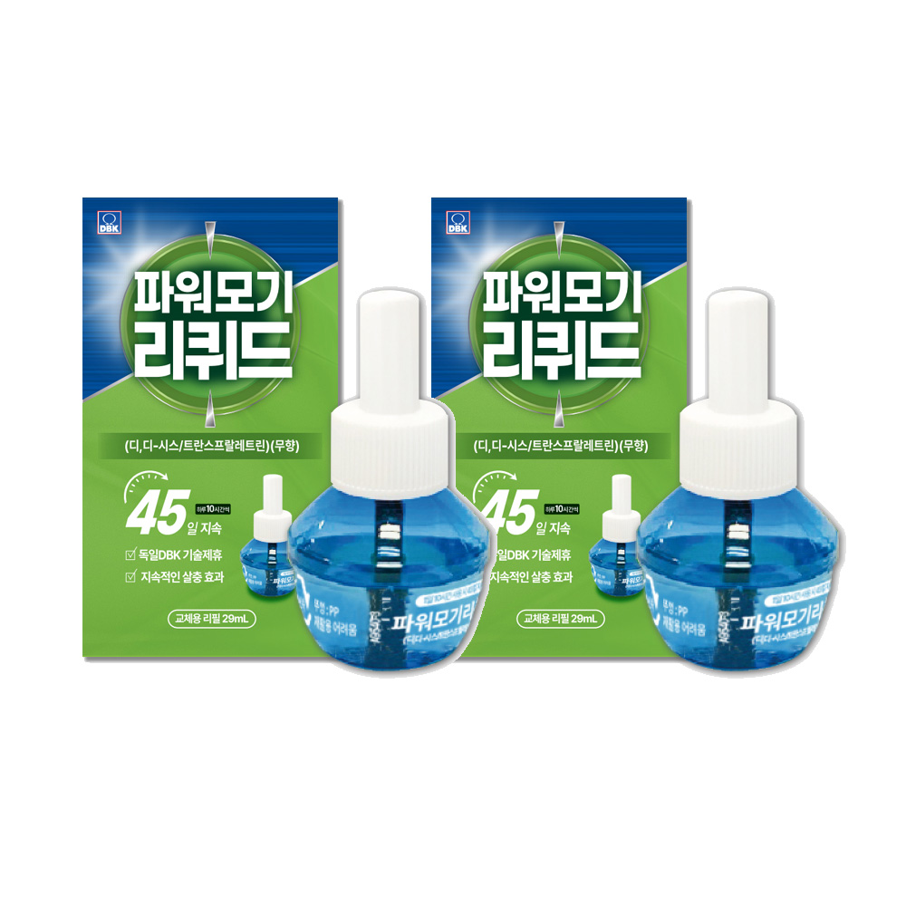 킬파프 파워 리퀴드 액체 전자 모기향 전기 모기약 액상 훈증기 리필액 세트 1+1, 2개 10,900원