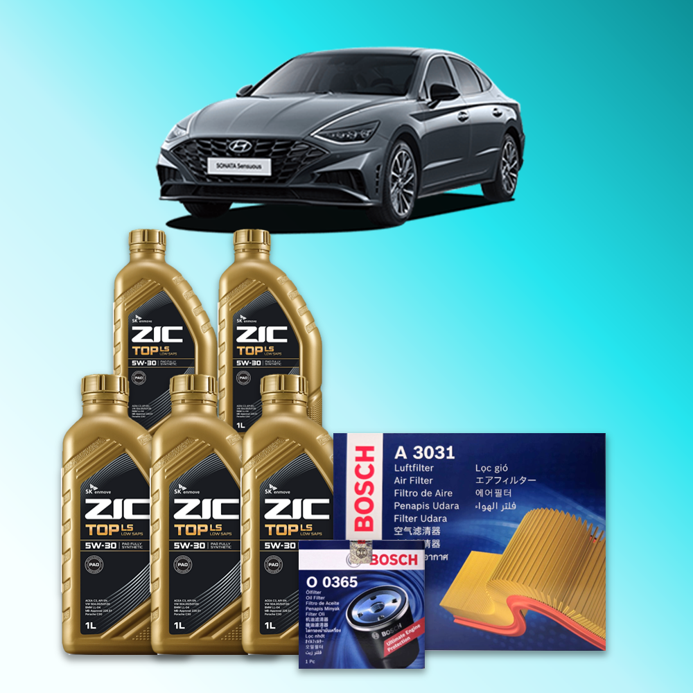 쏘나타 하이브리드 (DN8) 2.0 가솔린 엔진오일세트 SK 지크 탑 LS 5W30 (ZIC TOP LS) 94,800원