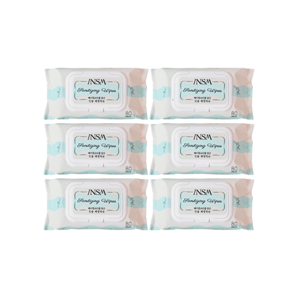 INSM 인숨 세정티슈 캡형 80매 X 6개입, 6개 22,500원
