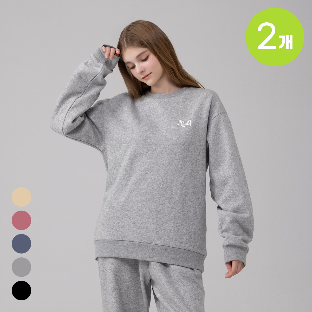 에버라스트 1+1 여성 기모 맨투맨 티셔츠 긴팔티 49,500원