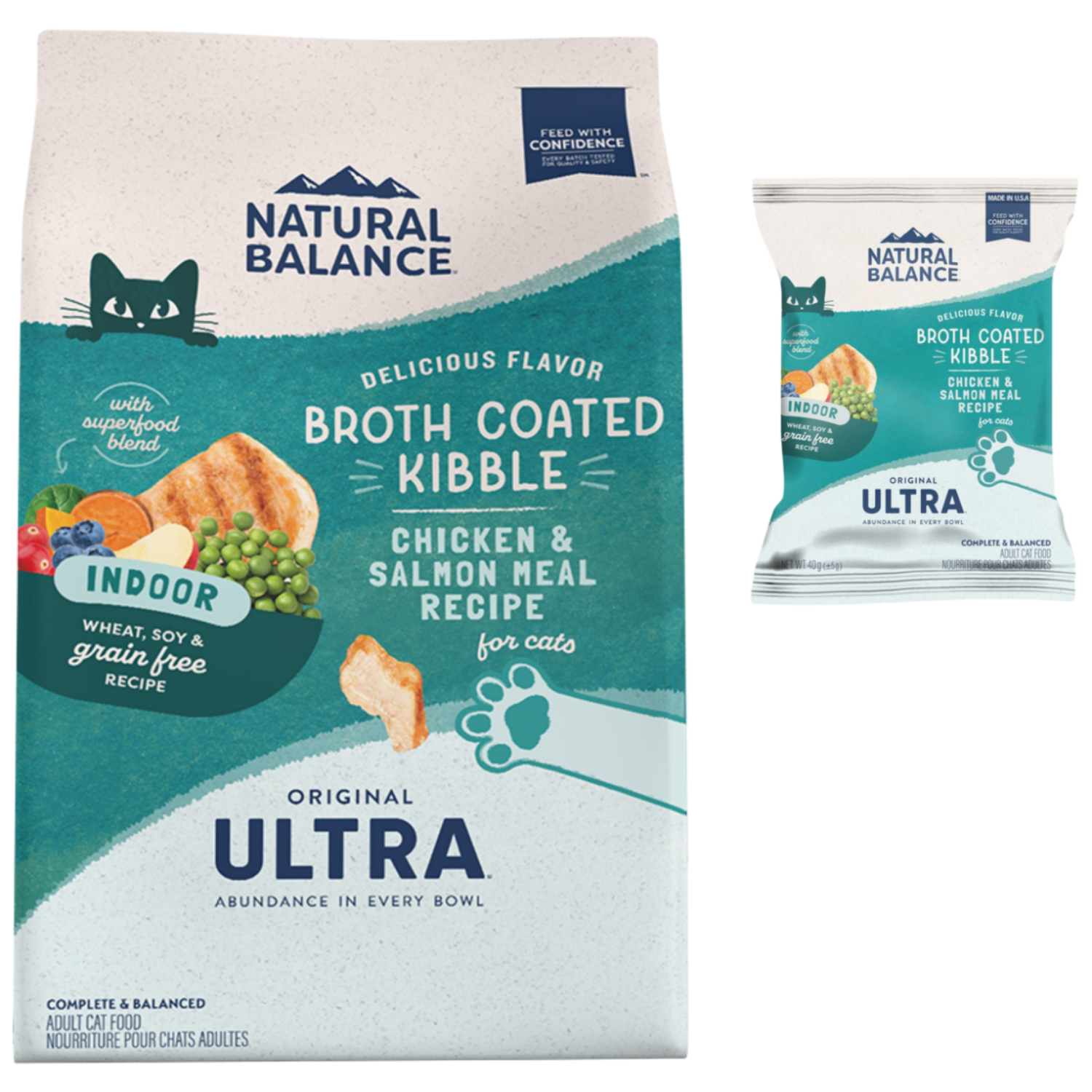 내추럴발란스 그레인프리 캣 인도어 닭&연어 2.4kg + 추가 샘플, 2.4kg, 1개, 연어 39,000원