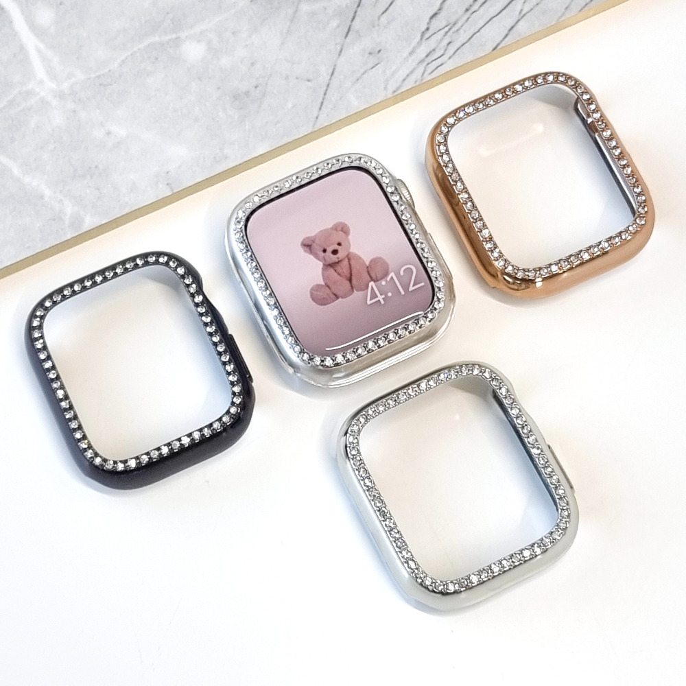 영스피플 애플워치 호환 큐빅 케이스 3 4 5 6 7 8 9 se 2 베젤링 38 40 41 42 44 45 실버 보석 보호 7,900원