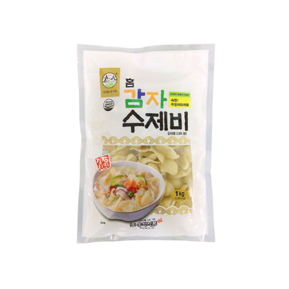 송학식품 홈 감자 수제비 1kg(약6인분) X 10개입 BOX, 1kg, 10개 43,080원