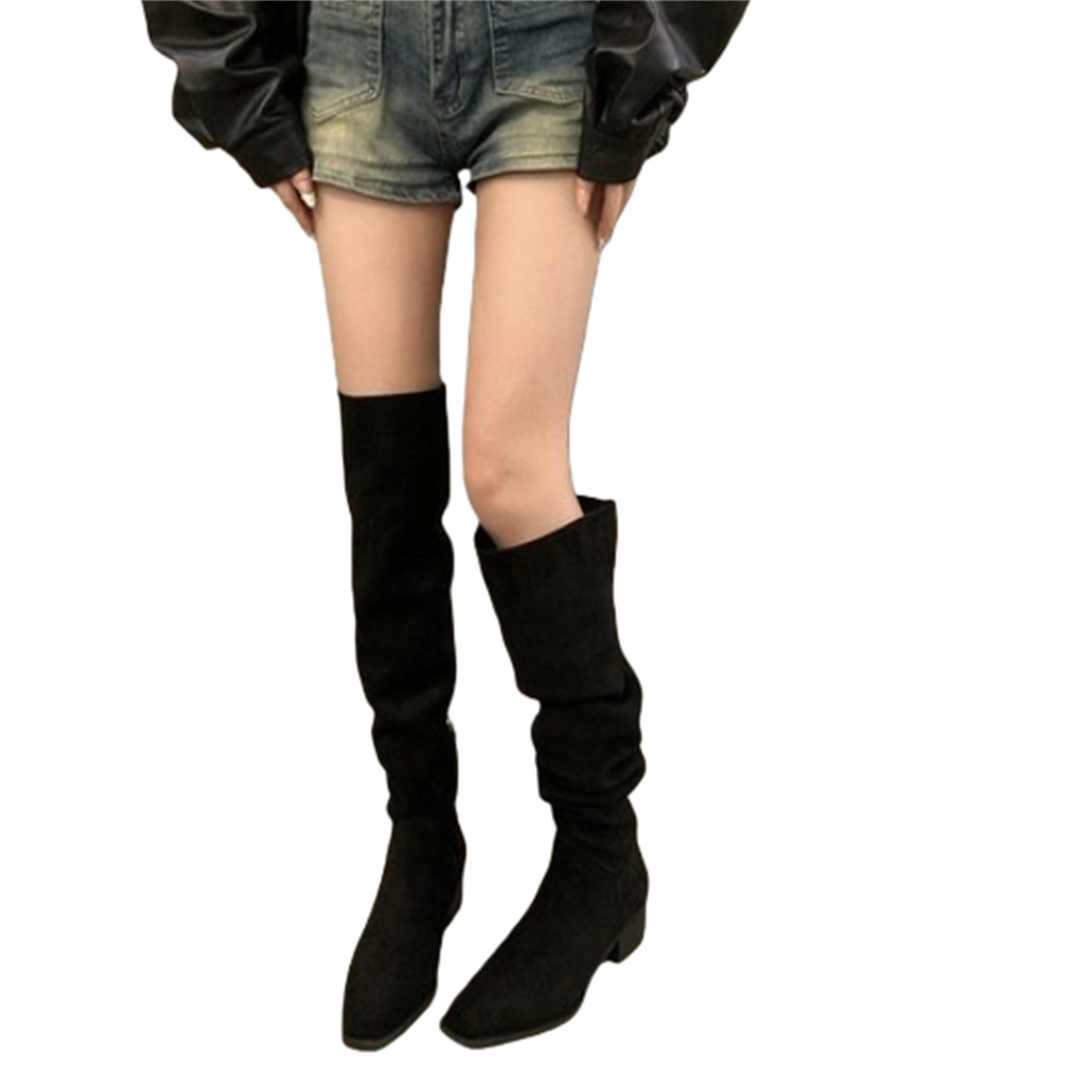 Tilova 핫 아이템 추천 여성용 굽높이 오버니 롱부츠! 웨스턴 레이더 부츠 & 폴드부츠 스타일링 (신상 가을겨울 부츠) 34,600원