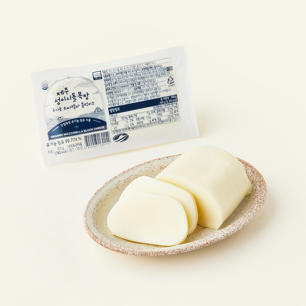 [로켓프레시] 제주성이시돌목장 유기가공식품 인증 모짜렐라 블럭치즈, 300g, 1개입, 1개 21,620원
