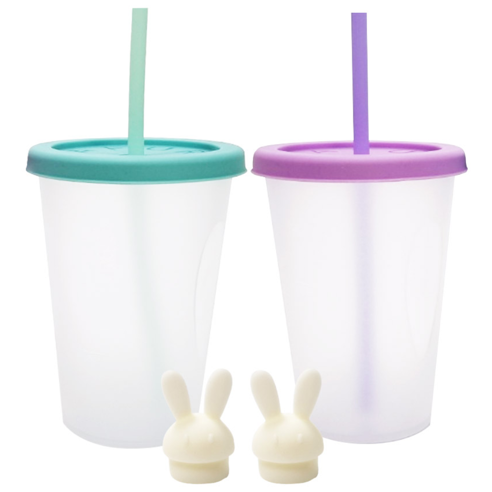 아가프라 심쿵 빨대컵 + 토끼 마개 2P, 심쿵B(민트+퍼플), 1개 17,900원
