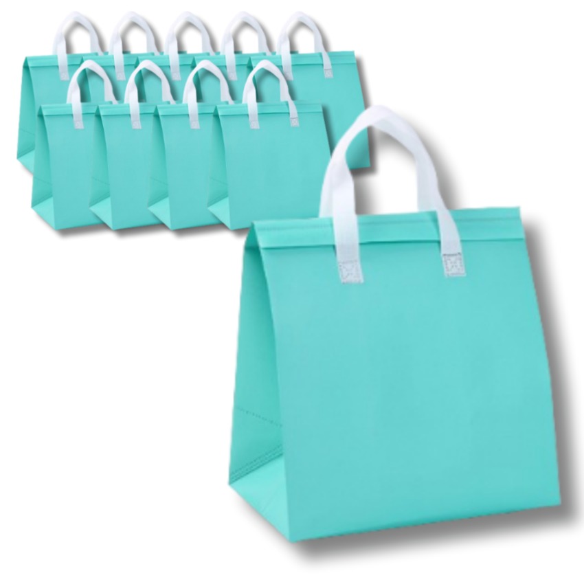 비비드닷 예쁜 일회용 손잡이 은박 보온보냉백, 민트색, 10개 7,080원