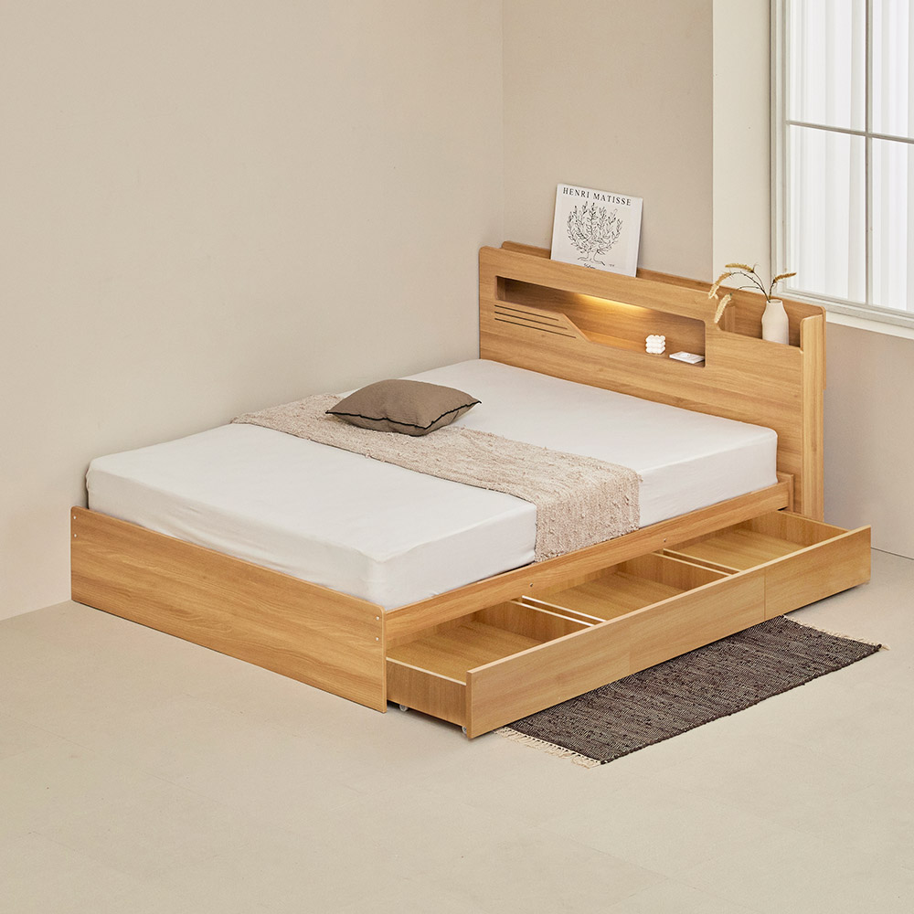 [할인해봄] 파로마 루나 3단 수납침대 SS 40T라텍폼스매트 129,000원