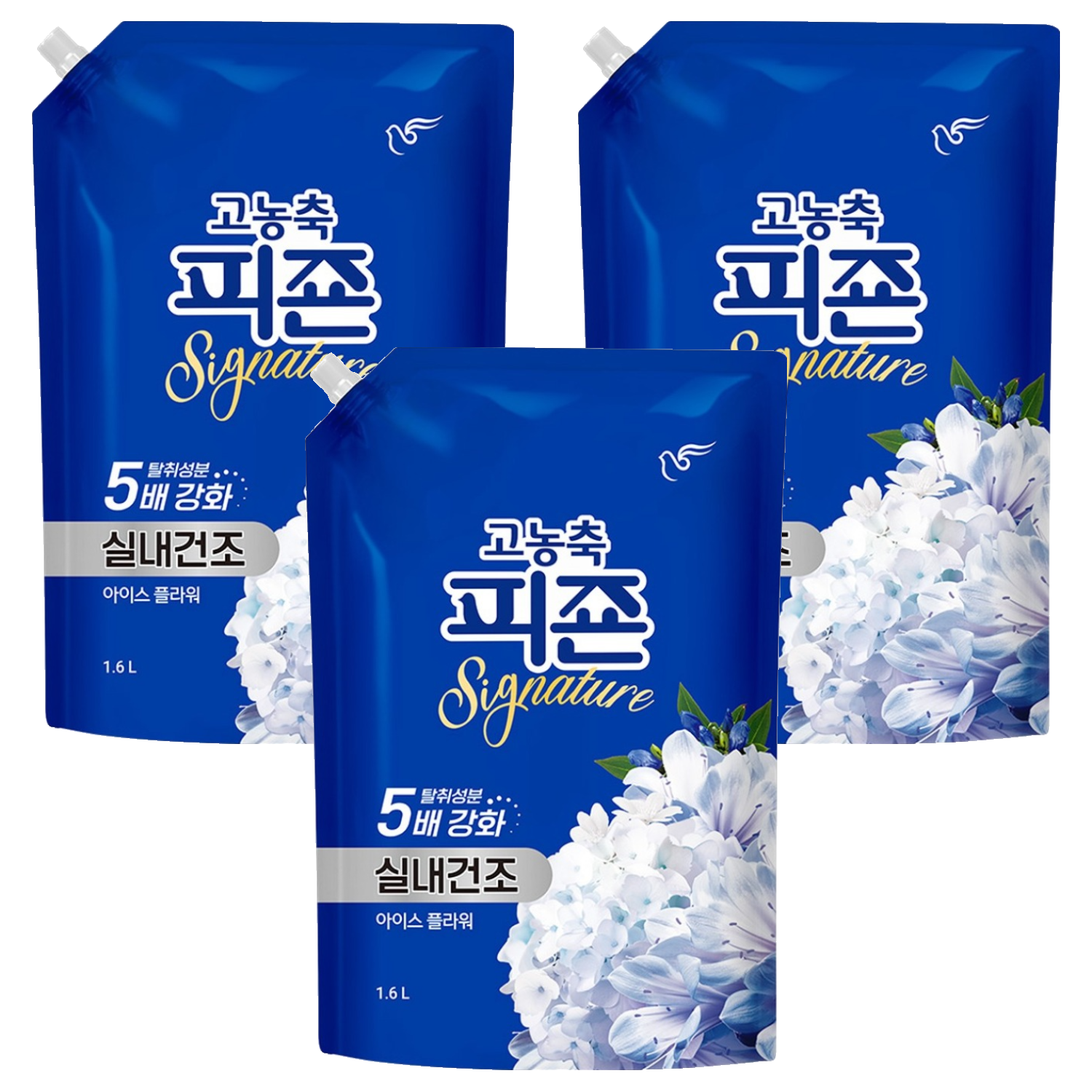 피죤 고농축 시그니처 섬유유연제 아이스플라워 리필, 1.6L, 3개 16,850원