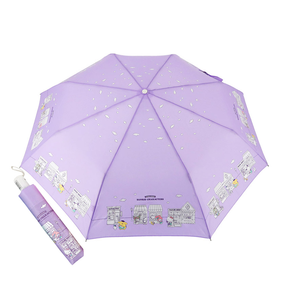 산리오 55 스토어패턴 캐릭터 원버튼 우산 3단 완전자동 접이식 휴대용 우산 17,500원