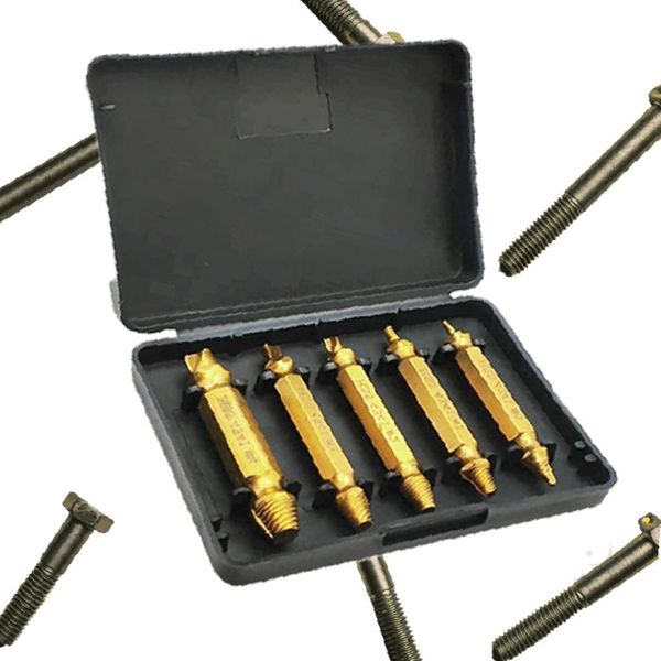 파손나사제거공구 5p 티타늄코팅 역나사비트 드릴작업 배관수리 산업현장 정비공구 7,900원