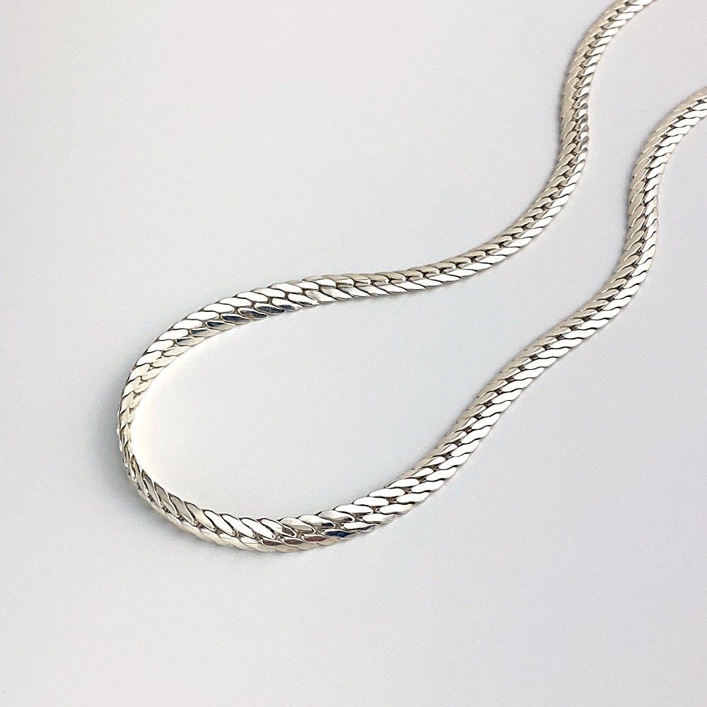 르제이실버 925  실키 스네이크 실버 체인 은목걸이 커플 남자 여자 목걸이 362,000원