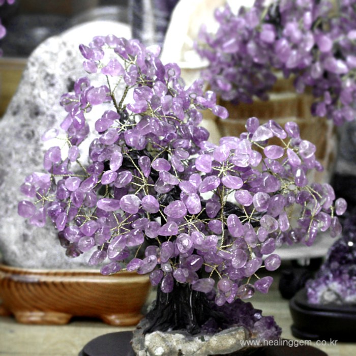힐링젬 자수정 나무 행운석 천연원석 개업선물, 단일상품 1,100,000원