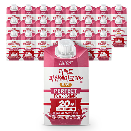 칼로바이 퍼펙트 파워쉐이크 20G 마시는 프로틴 음료 딸기맛, 24개, 250ml 41,280원