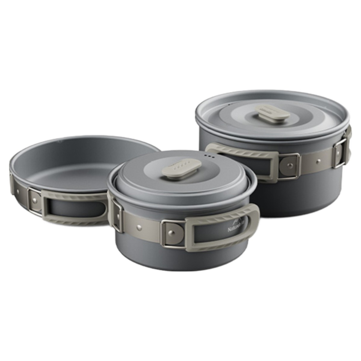 네이처하이크 아웃도어 캠핑 냄비 1.7L + 프라이팬 17.5cm + 냄비 1L 세트, 블랙, 1세트 28,900원