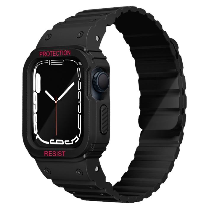 아이몰 애플워치 일체형 마그네틱 실리콘 스트랩, 블랙, 1개 21,900원