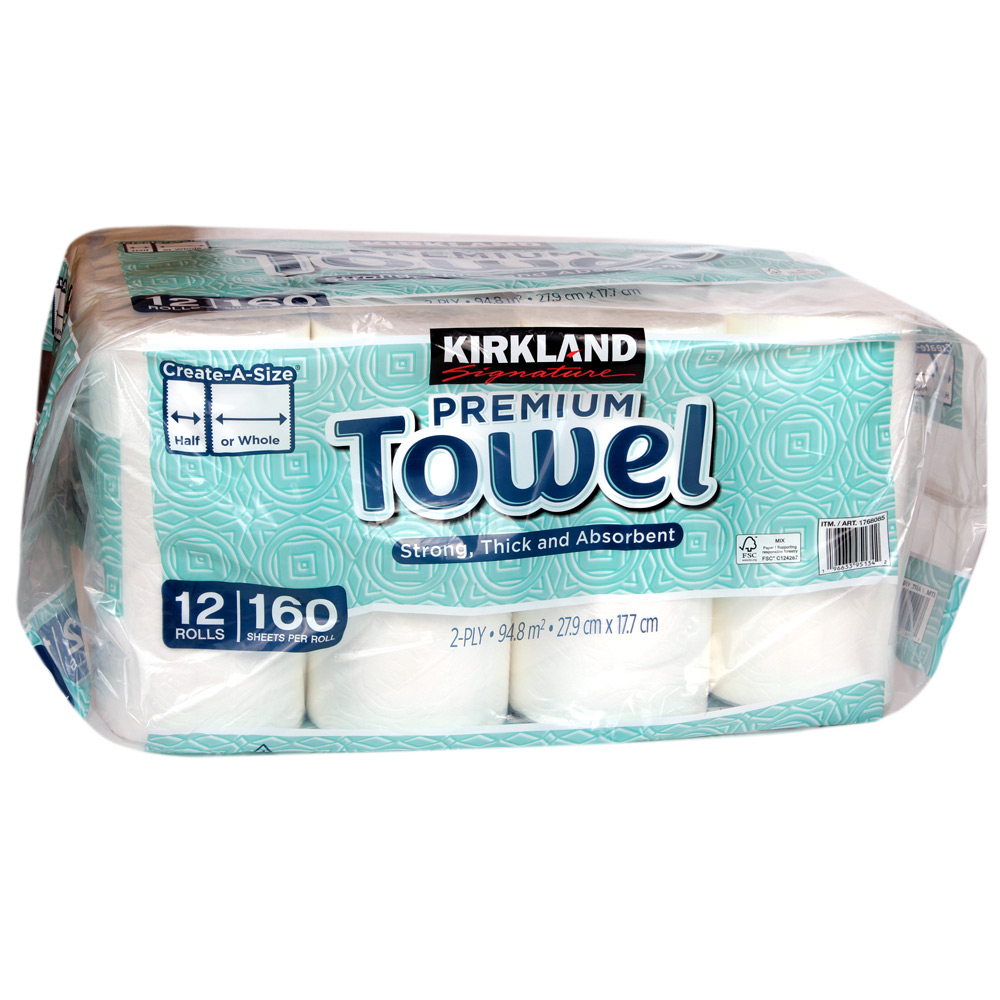 일본산 커클랜드 종이타올 키친타올 160매 x 12롤 2겹 무형광 코스트코 24,070원