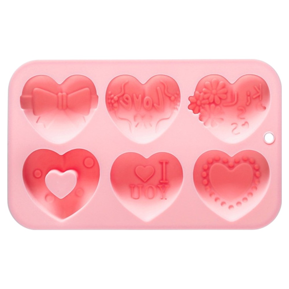 이홈베이킹 발렌타인데이 하트모양 6종 실리콘몰드, 1개, 랜덤발송 5,000원