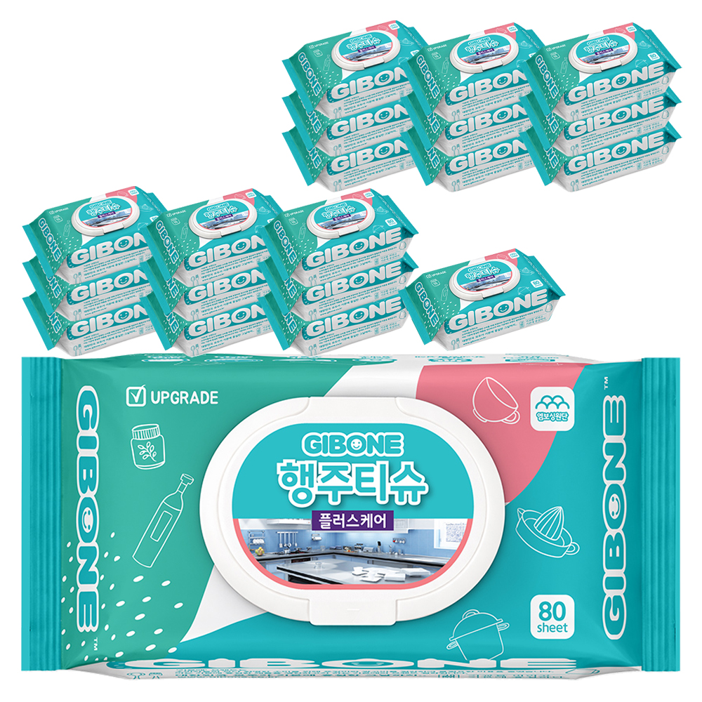 기본에 행주티슈 플러스케어 캡형, 80개, 20개 36,140원