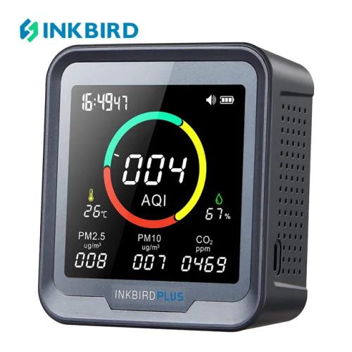 INKBIRD 6-in-1 실내 공기질 모니터, CO2 PM2.5 온도 및 습도 감지, 방 경보 포함, 셀러 성장 텐트 148,370원