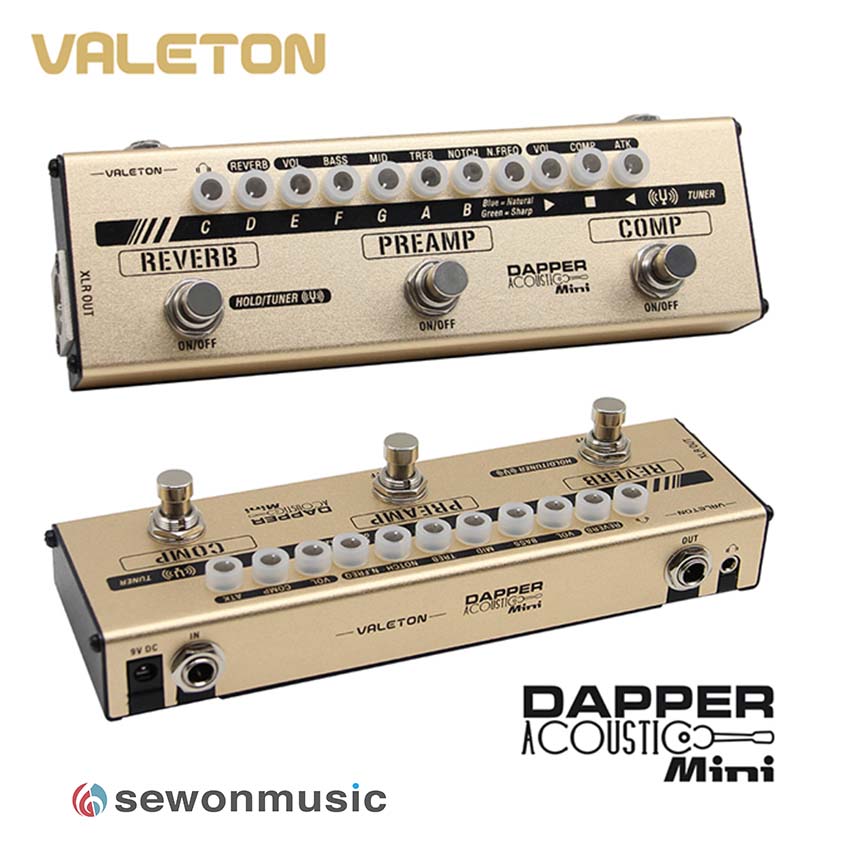 VALETON Dapper Acoustic Mini 베일톤 멀티 이펙터, 1개 144,930원