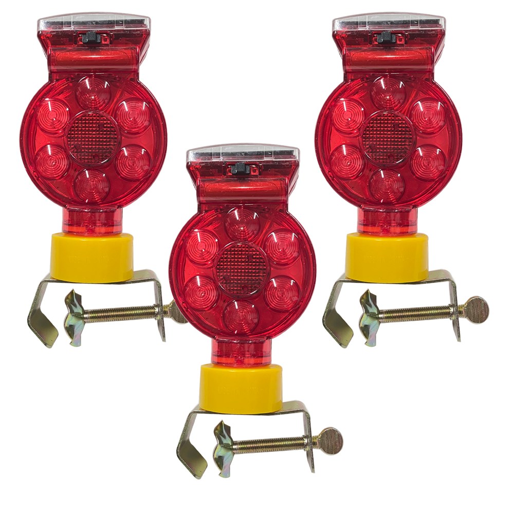 LED 난간 울타리 고정 휀스용 쏠라 경고등(SM612 / 3개입) / 태양광 자동 충전식 태양열 도로안전용품 깜빡이 빨간 조명, 레드(Red), 3개 22,500원