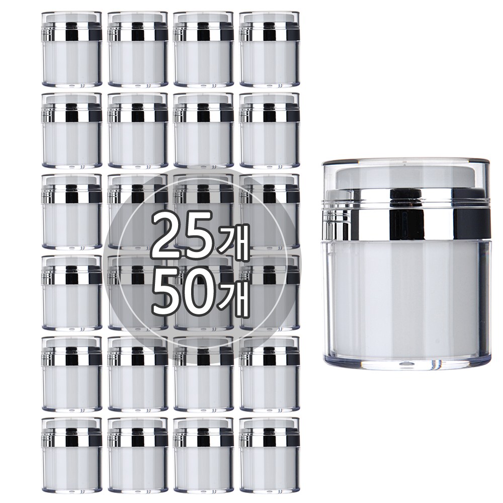 [10-25개묶음판매] 백색 아크릴 에어리스 진공 크림용기 15g 30g 50g 허브스프레이공병 112,950원