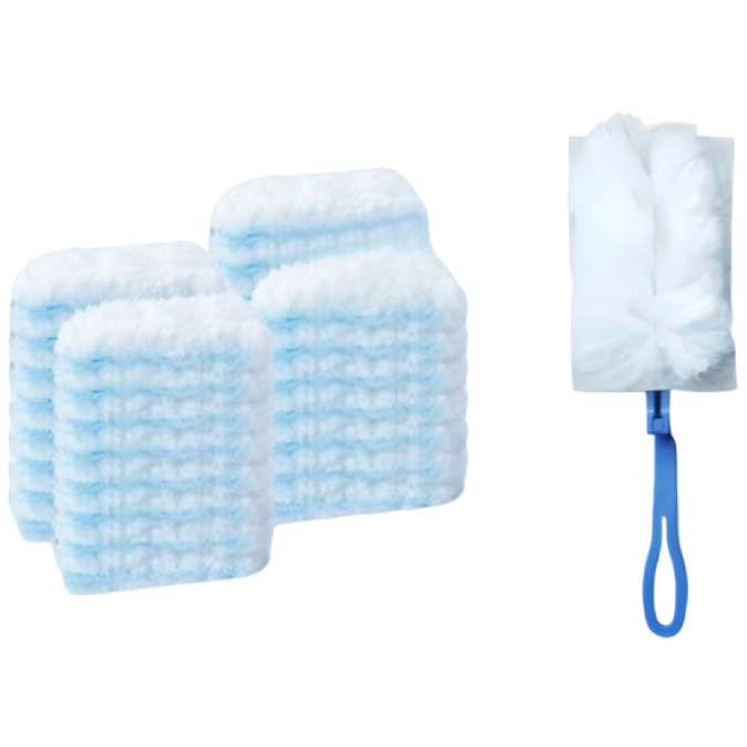 트리진픽 차량 가정용 먼지브러쉬 겨울필수 정전기제로 먼지날림없는 일회용 청소브러쉬세트핸들1+청소포리필 40, 1세트 17,100원