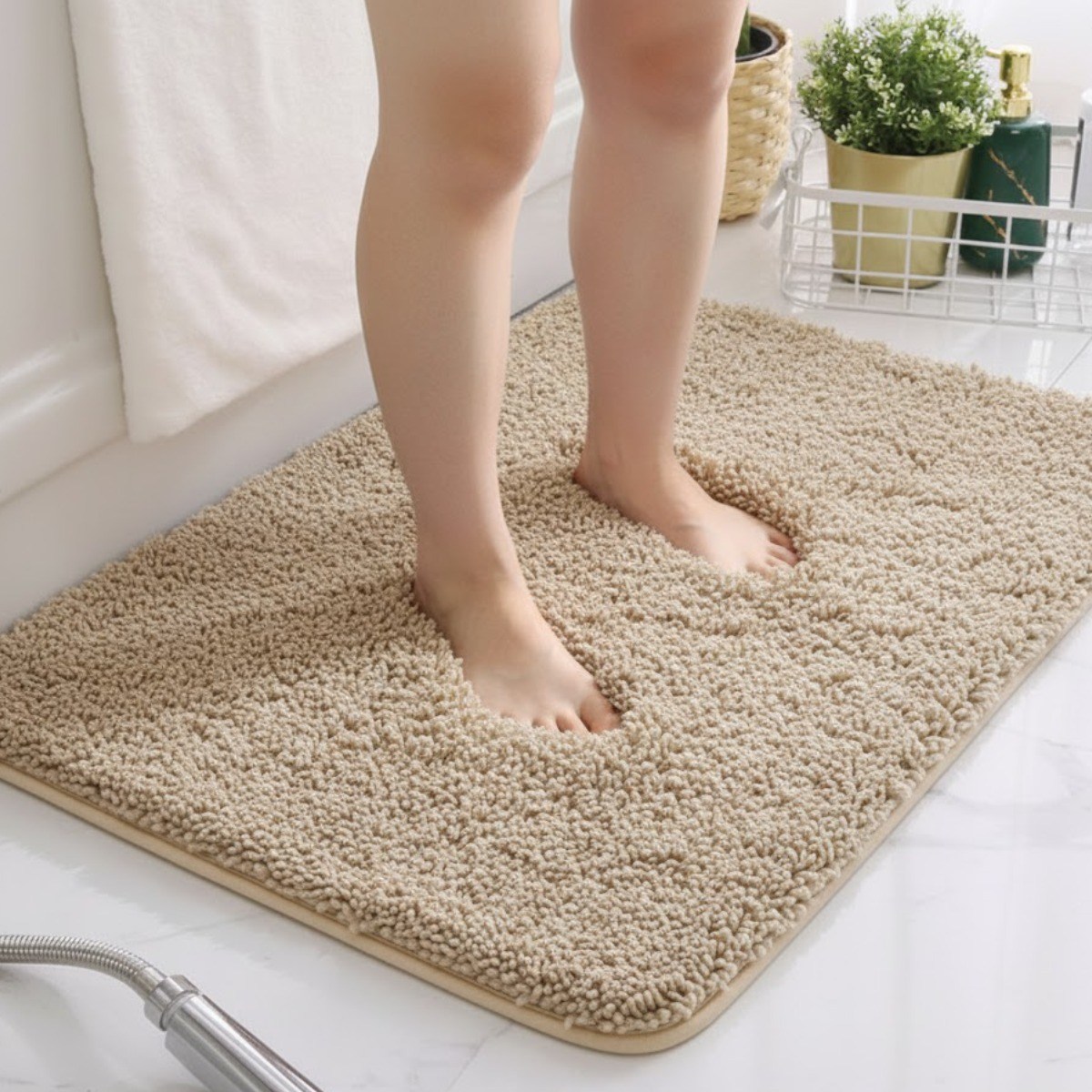 한평한뼘 프리미엄 빨아쓰는 미끄럼방지 욕실 발매트, 1개, 딥베이지 35,900원