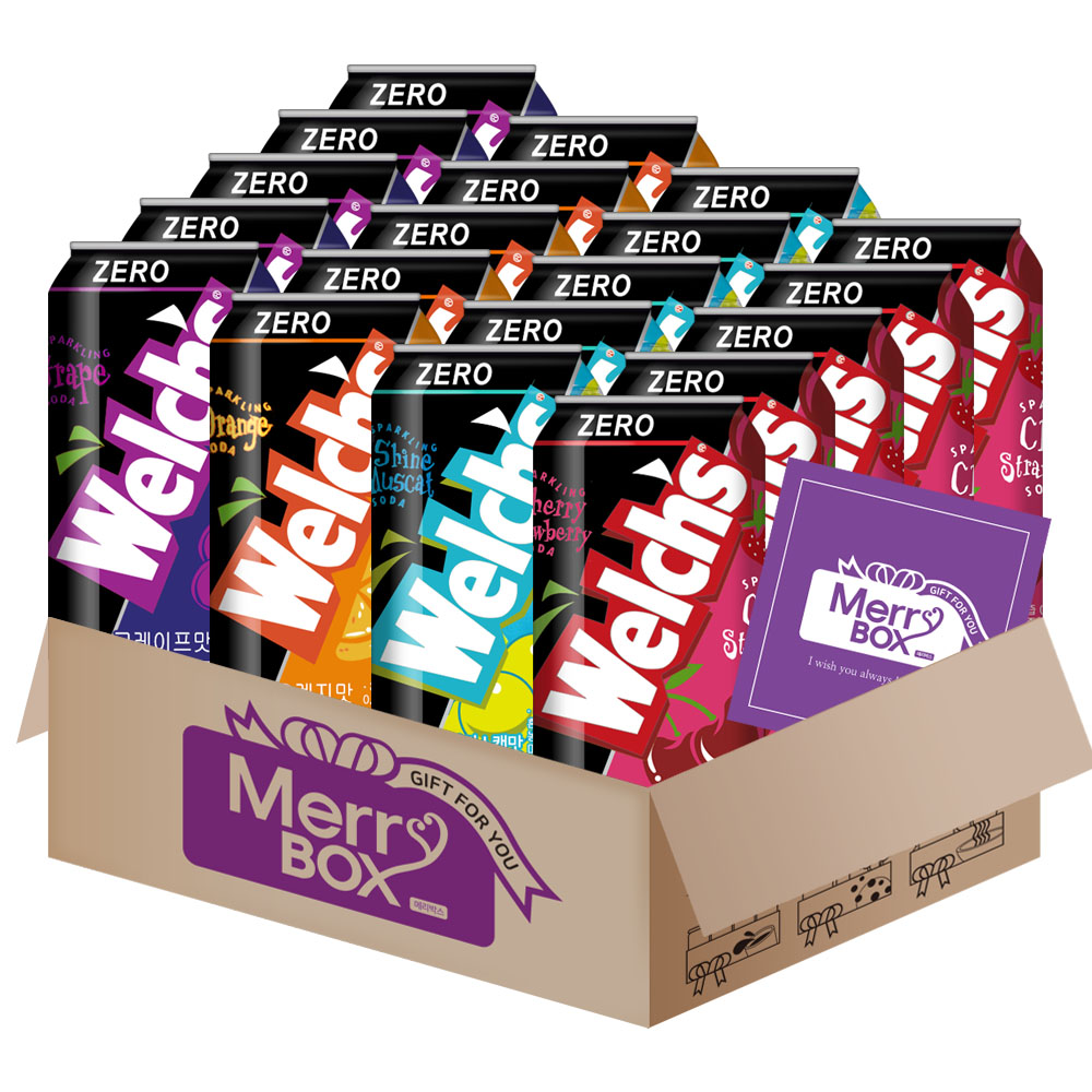 웰치스제로 1호 20개{샤인머스캣5+체리5+포도5+오렌지5}+메세지카드, 1박스, 355ml 21,900원