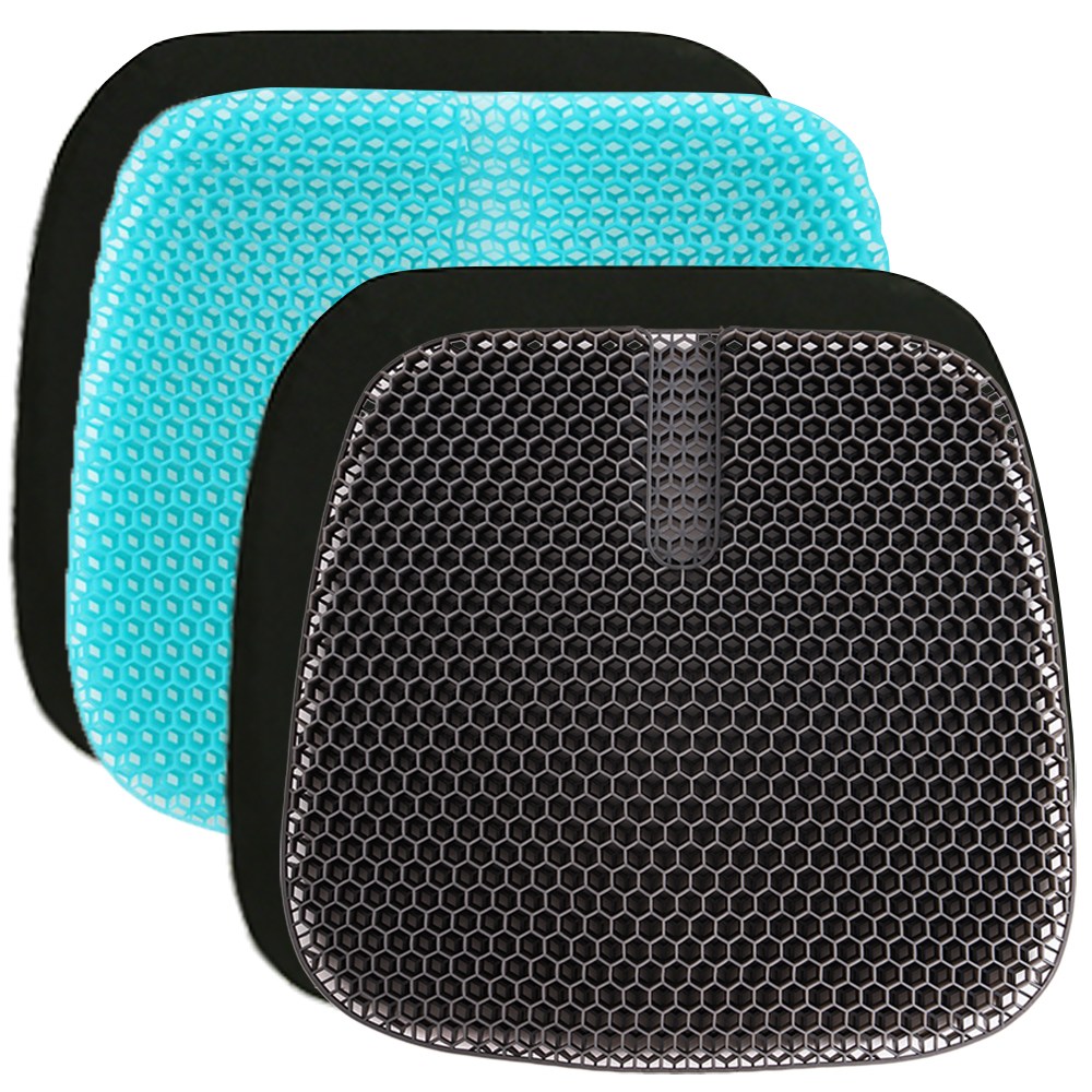 1+1 공유 실리콘 차량용 쿨링방석 여름 통풍 시원한 벌집쿠션 특대형, 1세트, 그레이+블루, 현재가 25,900원