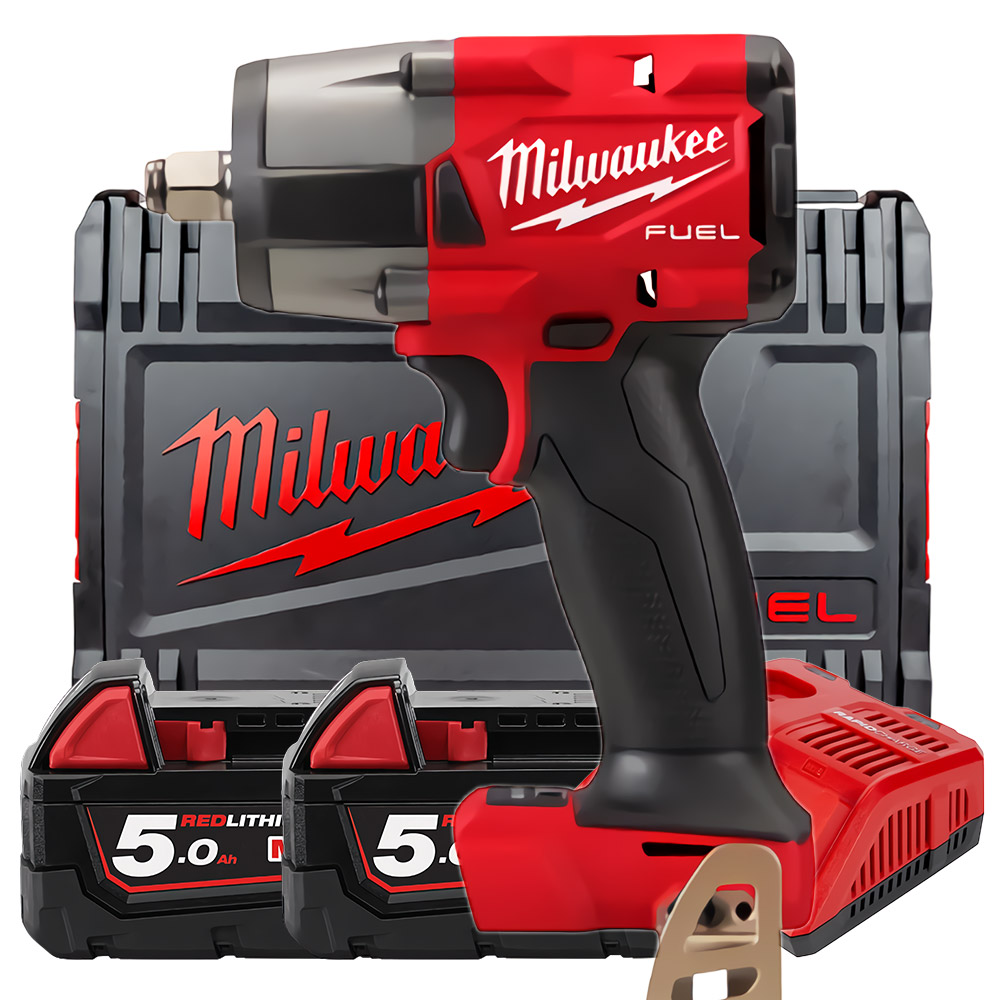 [밀워키] 18V 충전 미드토크 임팩트 렌치 세트 1/2인치 M18 FMTIW2F12-502X 468,800원