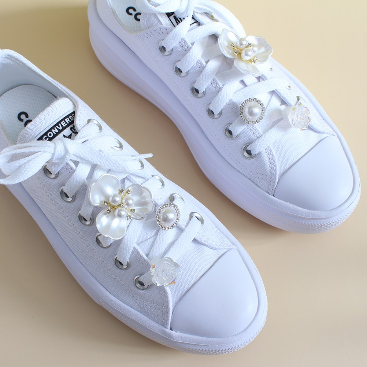 빅플라워진주꽃 6p세트 슈참 슈즈참 신꾸 운동화꾸미기 신발꾸미기 클립형 악세사리 파츠, 현재가 11,900원