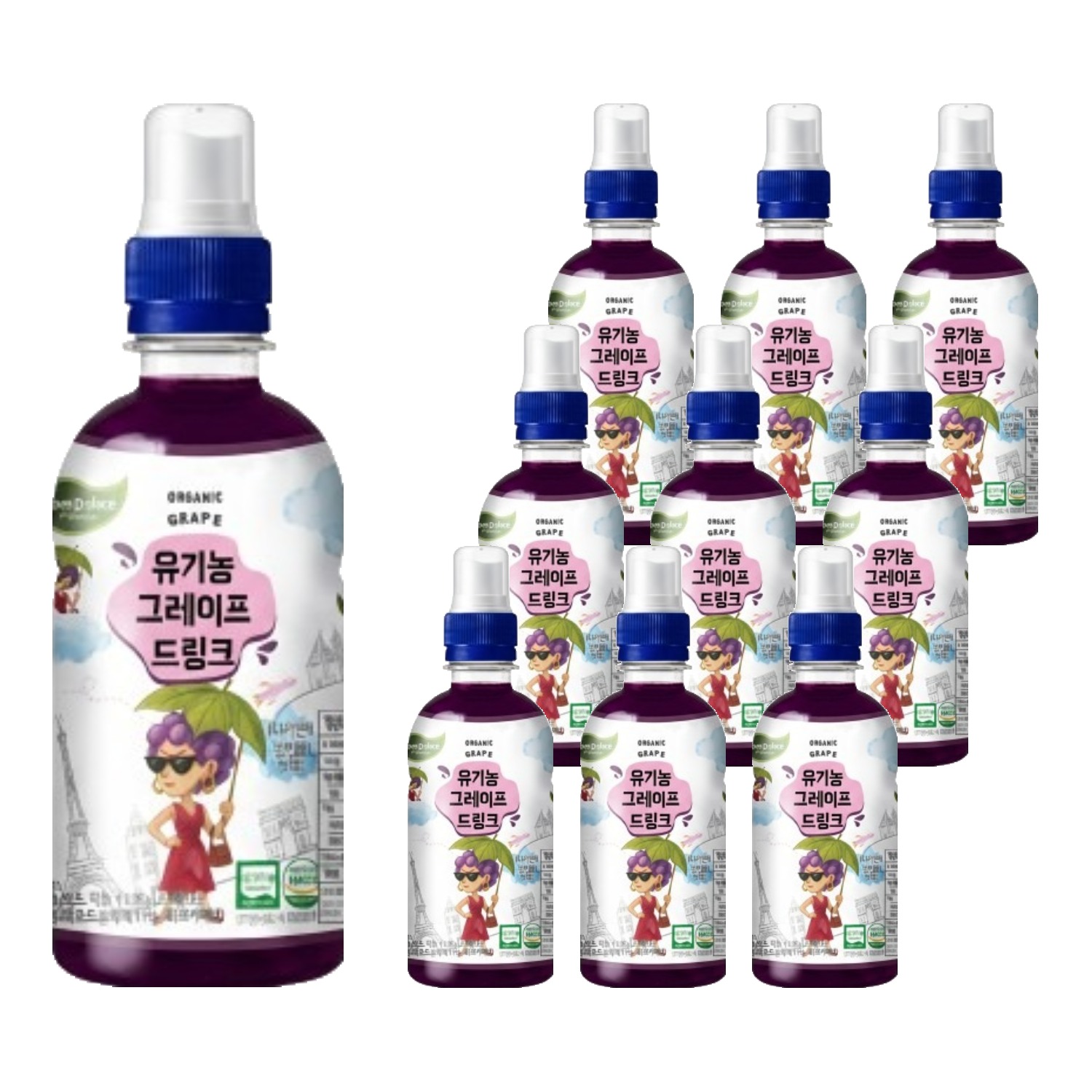 떼르드글라스 유기농 그레이프 어린이 드링크, 10개, 220ml 44,000원