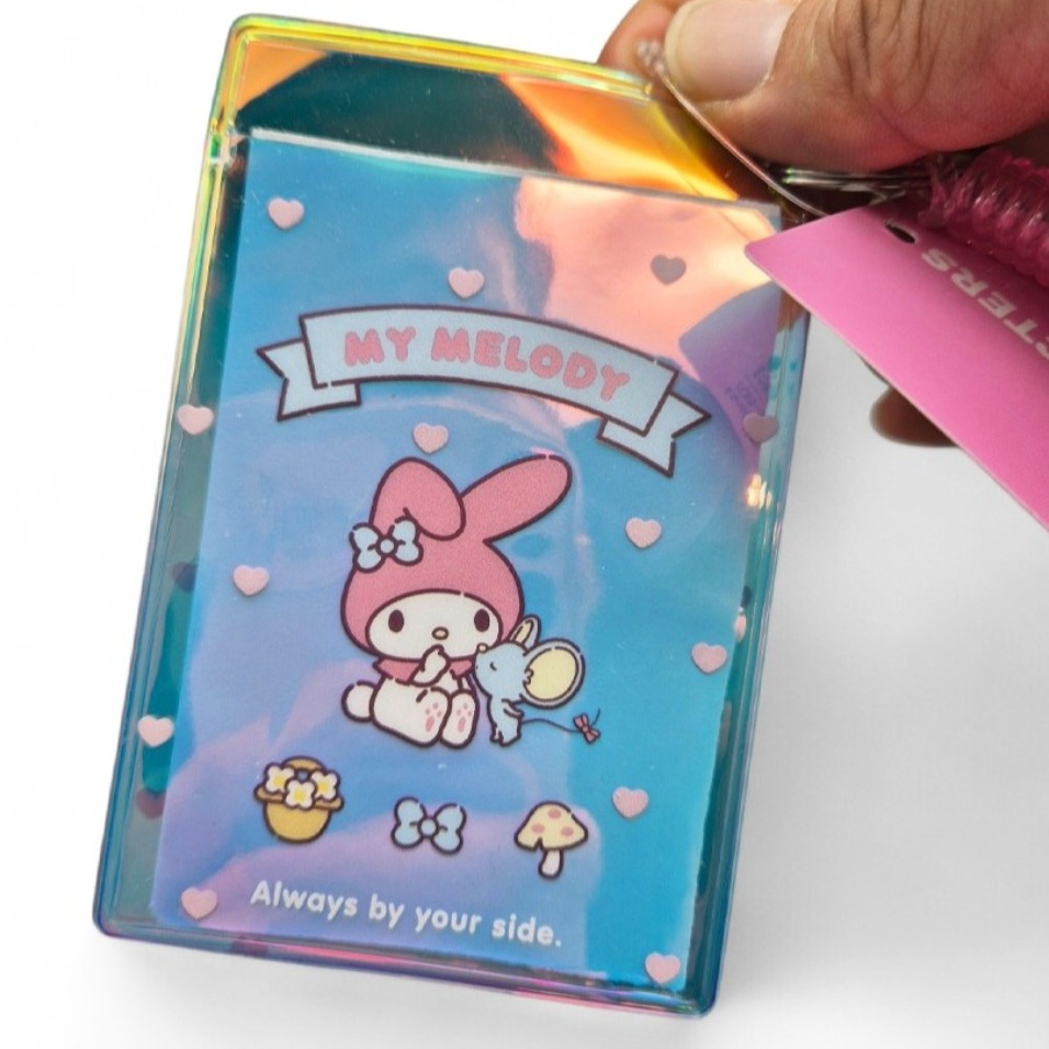 월드 마이멜로디 카드 동전지갑 투명 패스 카드 케이스 키링형 학생증 홀로그램 목걸이 산리오 15,000원